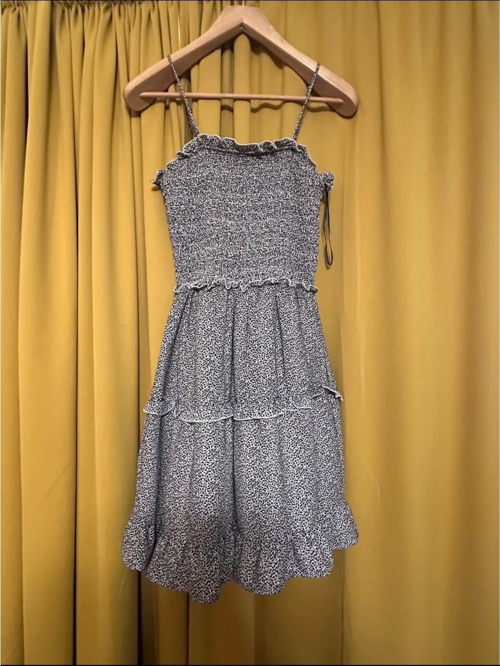Sienna Sky Cream and Black Print Smocked Dress